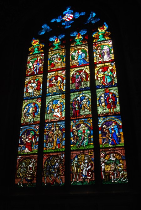 Stained glass window in Bern Cathedral